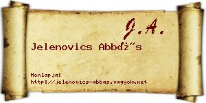 Jelenovics Abbás névjegykártya